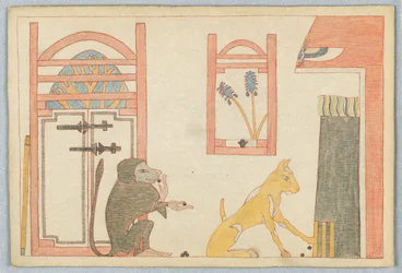 Le Singe et le Chat, Illustration des Fables d