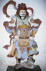 Statue du gardien du temple, Pagode Thien Mu, Hué, Vietnam