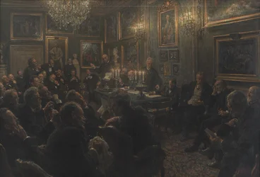 Une réunion du conseil académique à Charlottenborg en 1904