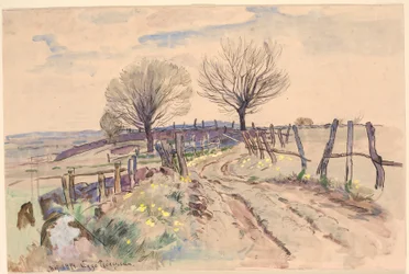 Paysage avec chemin de campagne