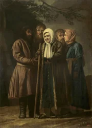 Femme centenaire de Tsarskoe Selo avec sa famille