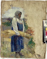 Une moissonneuse (détail)