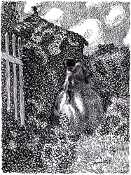 Au pavillon de jardin. Magazine symboliste Vesy The Balance, 1905