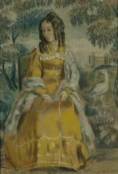 Dame près de la tapisserie. Portrait de Nadezhda Stanyukovich, 1903