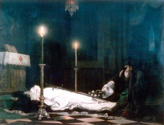 Laszlo Hunyadi sur le catafalque, 1859