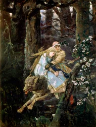 Tsarévitch Ivan chevauchant le loup gris, 1889