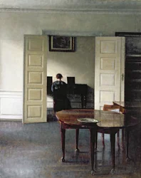 Un Intérieur avec une Femme Jouant du Piano, 1910