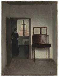 Intérieur avec une femme (Stue med en kvinde), vers 1897 (huile sur toile)