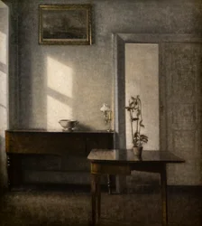 Intérieur avec un pot de fleurs, Bredgade 25