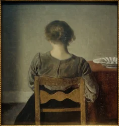 Jeune femme. Pause de repos