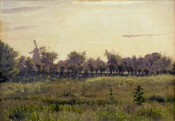 Le pré près de la maison de l