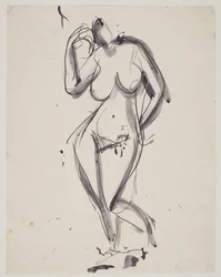Modèle féminin debout