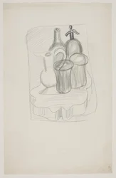 Étude pour une nature morte avec bouteille et siphon, appelée "ivresse"