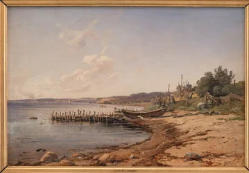 Une plage près du son