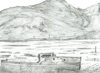 Bateau sur terre ferme, île de Mull, 2007
