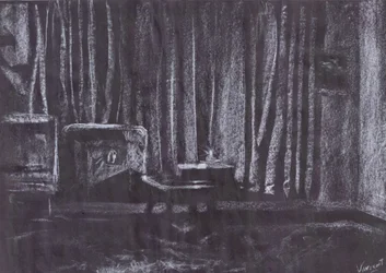 Rideaux à la lumière des bougies