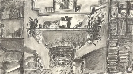 Au coin du feu à la lumière des bougies