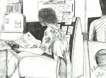 Lecture à la librairie Waterstones Manchester
