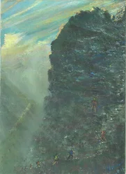 ascension rocheuse en montagne