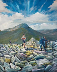 Young Andy and the Billies, 2024 (huile sur toile)