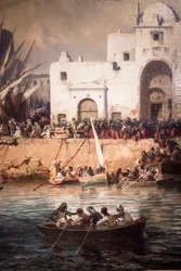 Embarquement des zouaves quittant Alger pour la Crimée