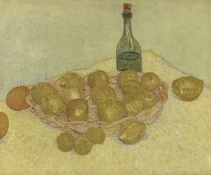 Panier de citrons et bouteille, 1888