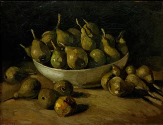 Nature morte avec un bol en terre et des poires, 1885