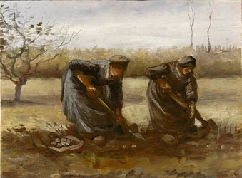Deux paysannes creusant des pommes de terre, 1885