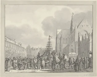 Arrivée des Français sur la Grand-Place de Haarlem, 1795