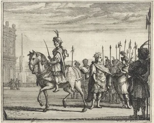 Valet à cheval et roi à pied