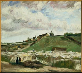 Vue de Montmartre avec carrière et moulins