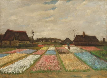 Parterres de fleurs en Hollande. Vers 1883