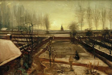 Le jardin du presbytère à Nuenen sous la neige