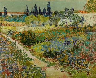 Dutch : Tuin te Arles Jardin fleuri avec chemin