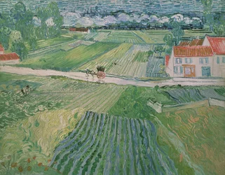 Paysage à Auvers après la pluie (Paysage avec carrosse et train)
