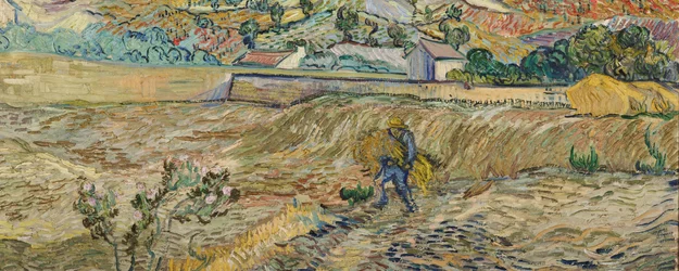 Paysage à Saint-Rémy (champ clos avec paysan)