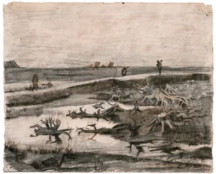 Paysage avec troncs de tourbière (Travaux aux champs)