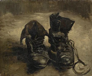 « Les bottes noires » ou « Les vieux souliers ». Peinture de Vincent van Gogh (1853-1890). 1886. Musée Van Gogh, Amsterdam.