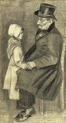 Homme assis avec sa fille, 1882