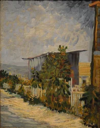 Hangar à Montmartre avec tournesol