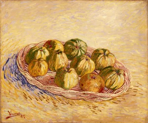 Nature morte, panier de pommes