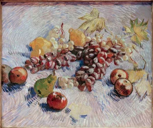 Nature morte avec raisins, pommes, citrons et poire