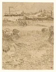Vue des champs de blé