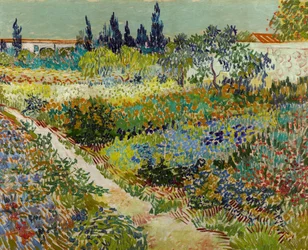 Jardin fleuri avec chemin, 1888, Gemeentemuseum Den Haag, La Haye, Pays-Bas