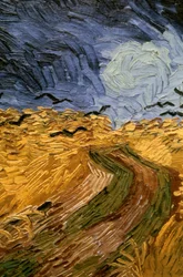Champ de blé avec corbeaux (détail), 1890