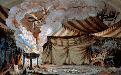 Esquisse pour la voûte du Teatro Sociale de Bergame