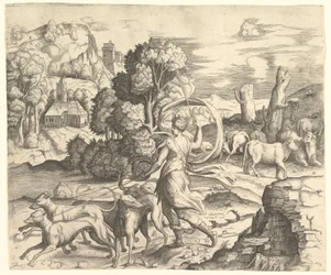 Diane la chasseresse dans un paysage, vers 1530-1542