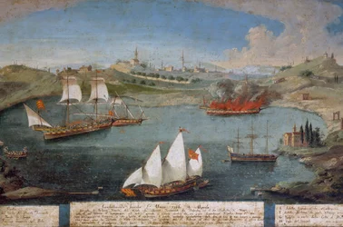 Bataille navale entre les navires vénitiens de Marco Ivanovich Dobrota et les navires turcs, 19 avril