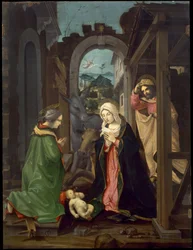 Nativité avec Sainte Catherine. Adoration de l