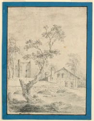 Paysage avec ferme